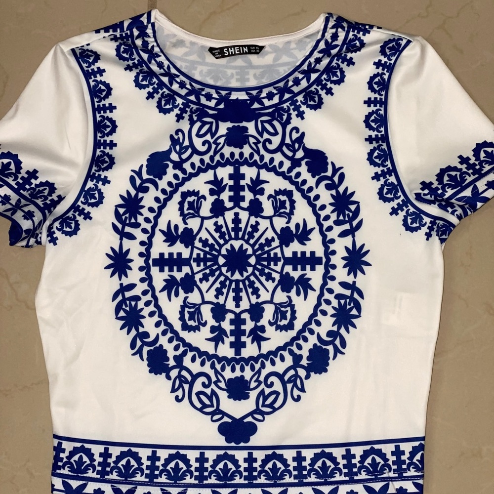 Shein shirt crop top